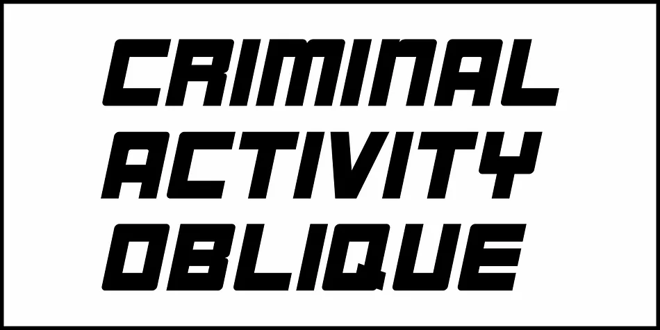 Criminal Activity JNL by Jeff Levine Fonts — Display Font — thumbnail 4