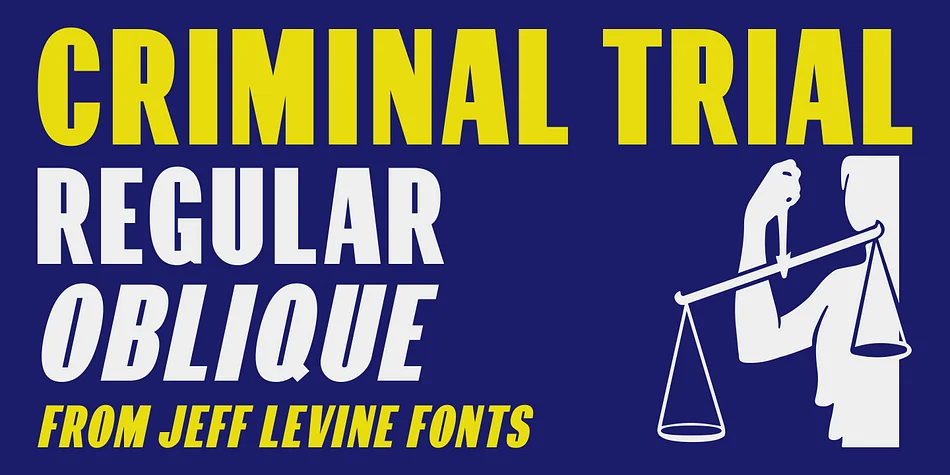 CRIMINAL TRIAL JNL by Jeff Levine Fonts — Display Font