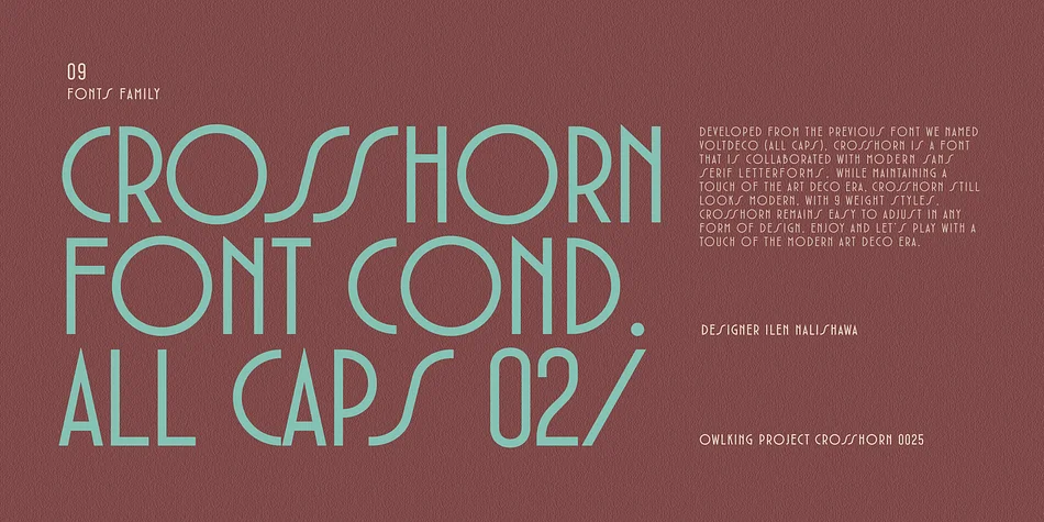 CROSSHORN by Owlking Project β Decorative Font