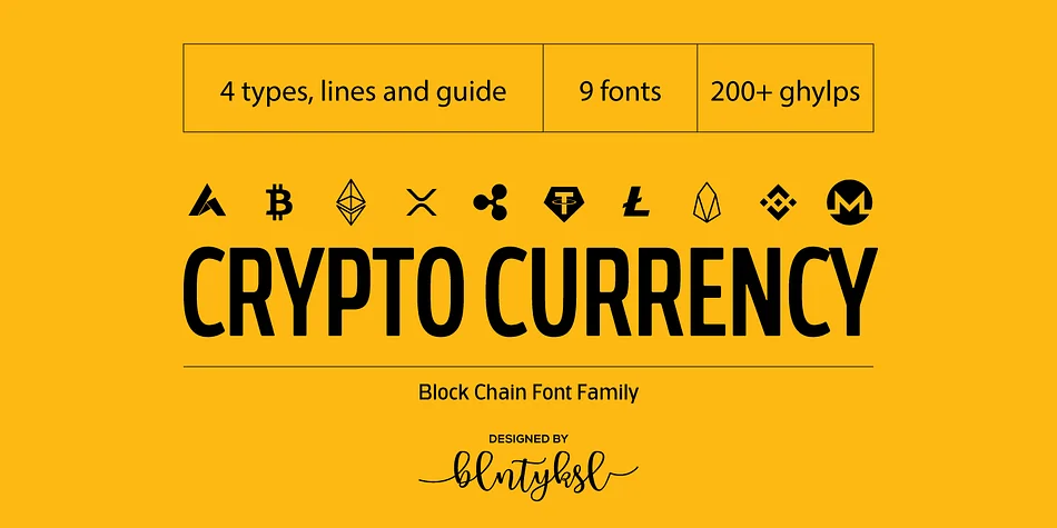 Cryptocurrency by Bülent Yüksel — Dingbats Font