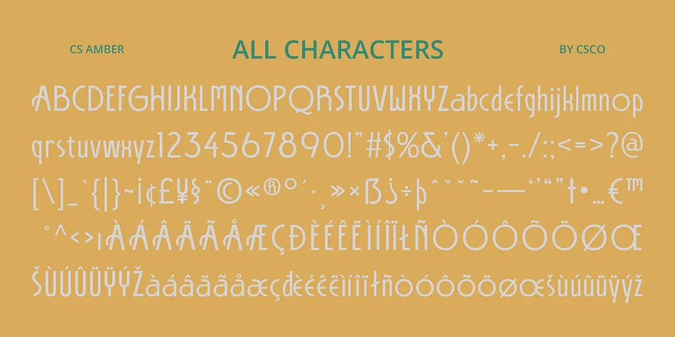 CS Amber by Craft Supply Co. — Decorative Font — thumbnail 6