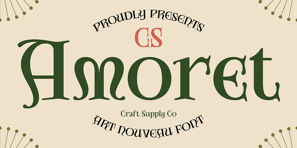 CS Amoret by Craft Supply Co. — Decorative Font