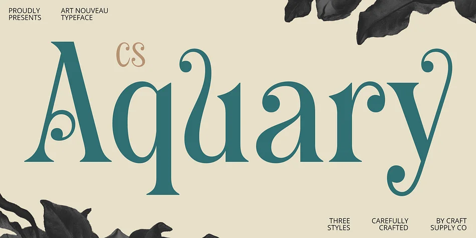 CS Aquary by Craft Supply Co. — Decorative Font