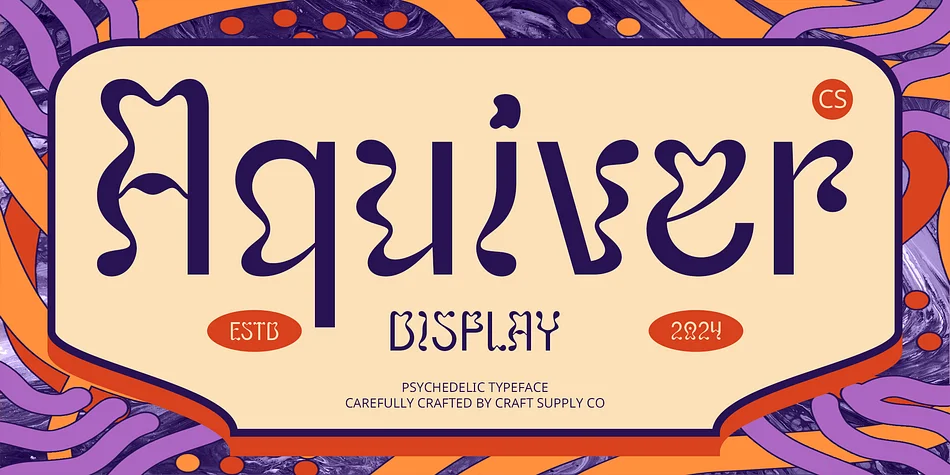 CS Aquiver by Craft Supply Co. — Display Font