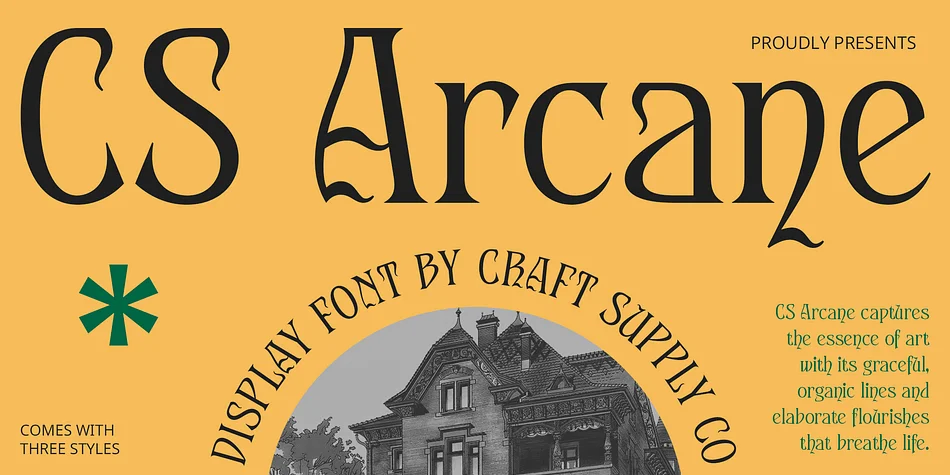 CS Arcane by Craft Supply Co. — Decorative Font