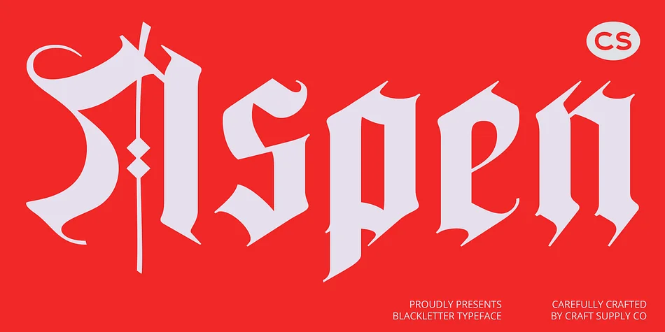 CS Aspen by Craft Supply Co. — Blackletter Font