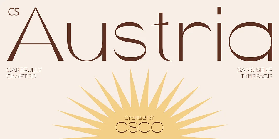 CS Austria by Craft Supply Co. — Display Font
