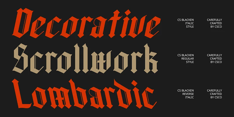 CS Blacken by Craft Supply Co. — Blackletter Font — thumbnail 2