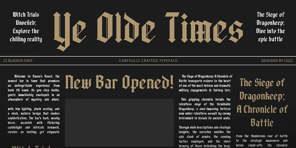 CS Blacken by Craft Supply Co. — Blackletter Font — thumbnail 4