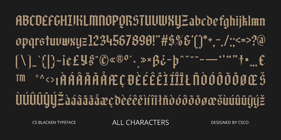 CS Blacken by Craft Supply Co. — Blackletter Font — thumbnail 6