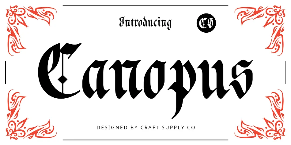 CS Canopus by Craft Supply Co. — Blackletter Font