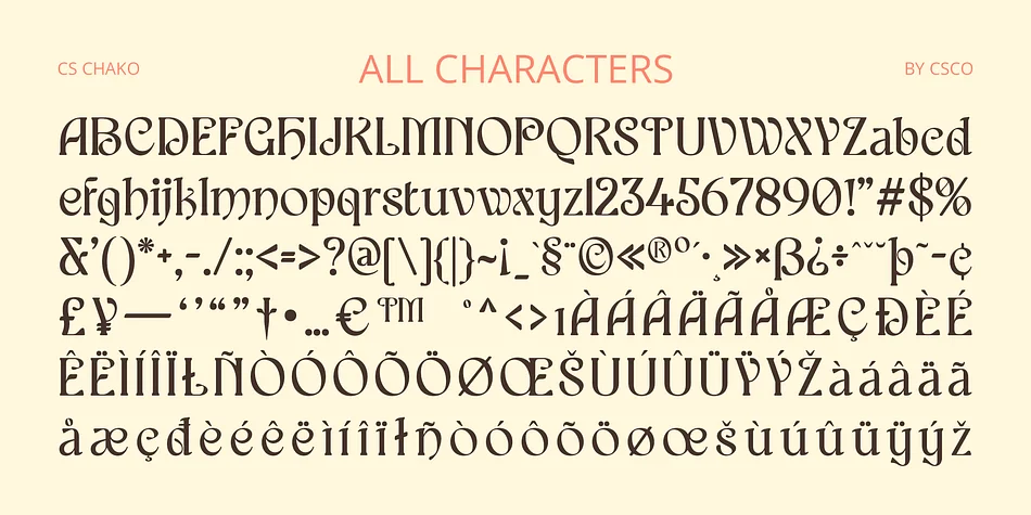 CS Chako by Craft Supply Co. — Decorative Font — thumbnail 6