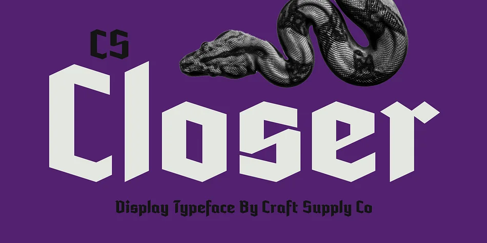 CS Closer by Craft Supply Co. — Display Font