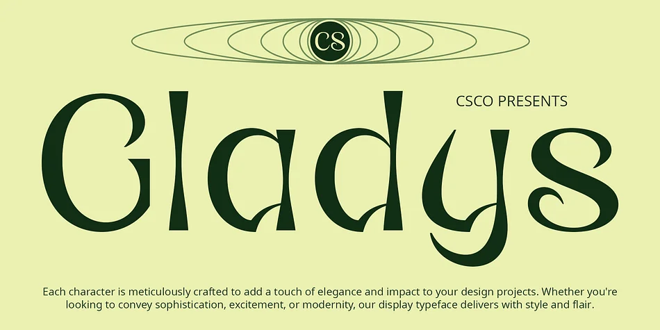 CS Gladys by Craft Supply Co. — Decorative Font