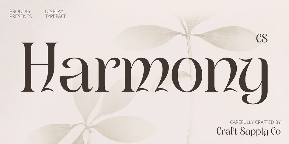 CS Harmony by Craft Supply Co. — Decorative Font