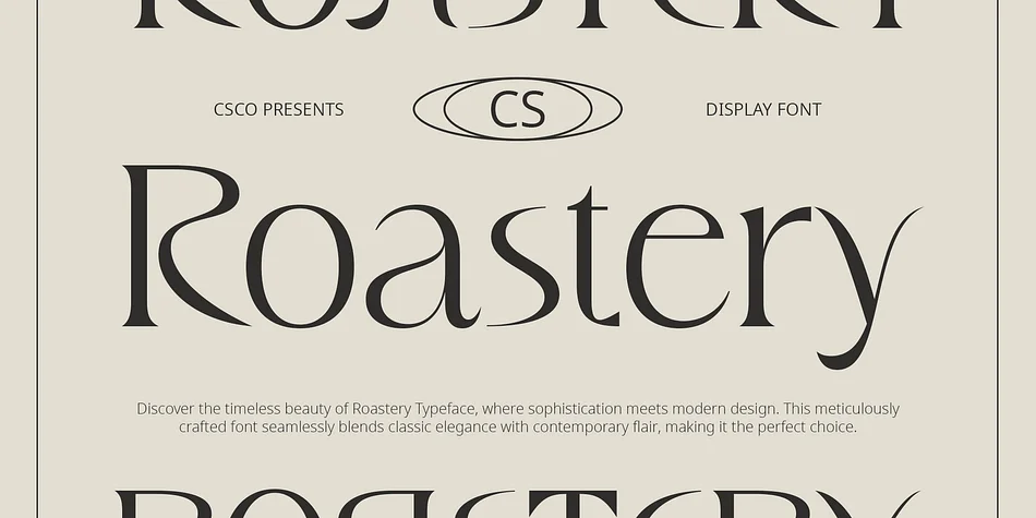 CS Roastery by Craft Supply Co. — Decorative Font