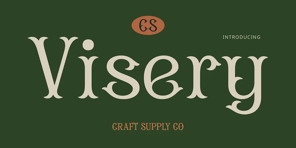 CS Visery by Craft Supply Co. — Decorative Font