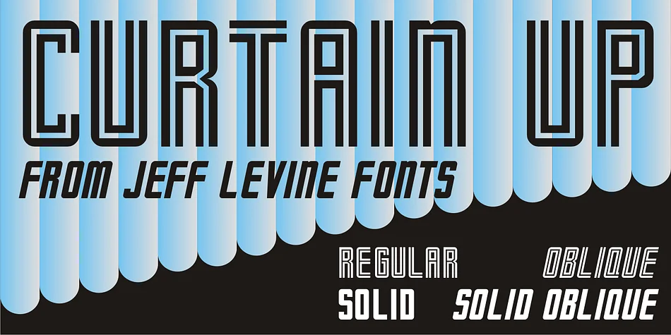 CURTAIN UP JNL by Jeff Levine Fonts — Display Font