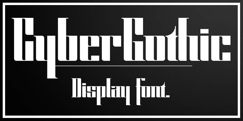 CyberGothic by tudy1311 — Display Font