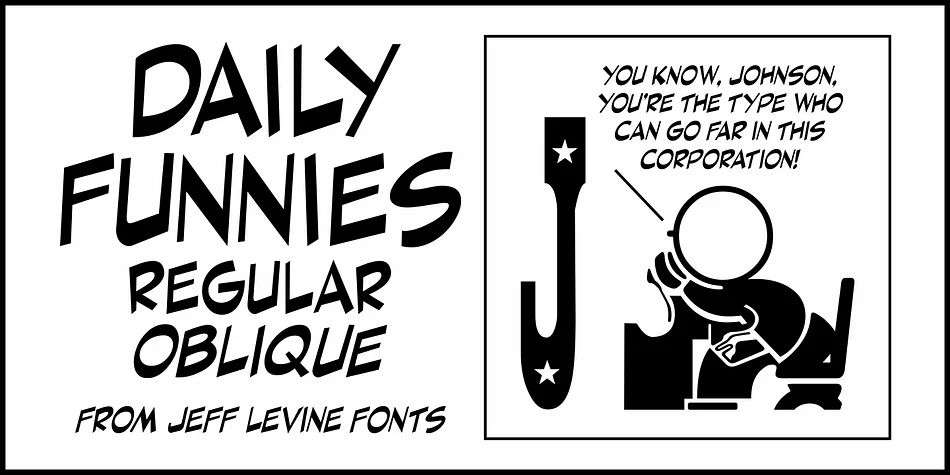 DAILY FUNNIES JNL by Jeff Levine Fonts — Display Font
