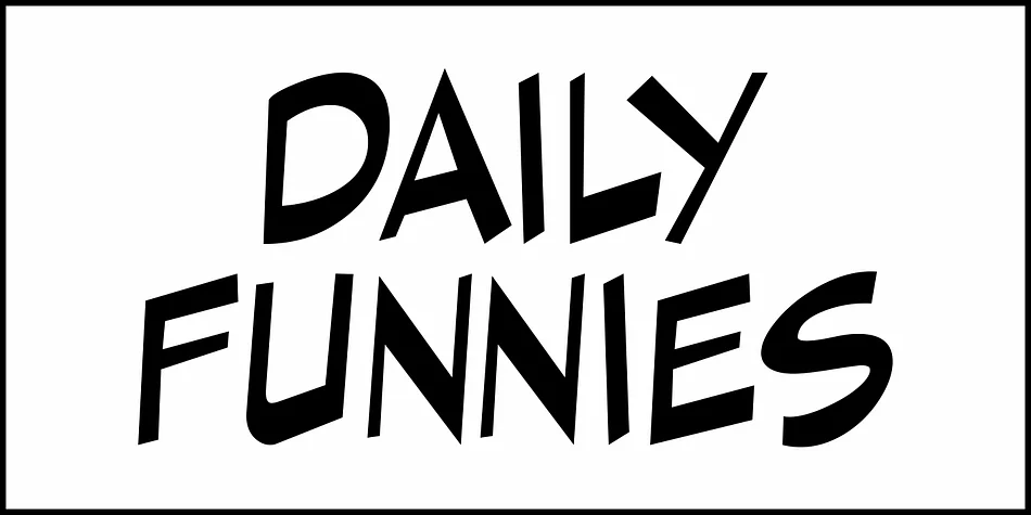 DAILY FUNNIES JNL by Jeff Levine Fonts — Display Font — thumbnail 2
