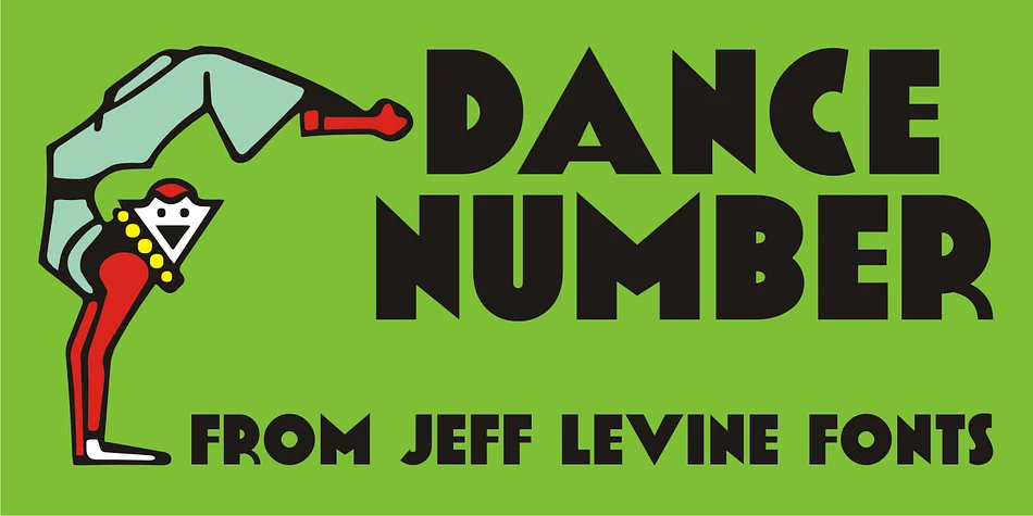 DANCE NUMBER JNL by Jeff Levine Fonts — Display Font