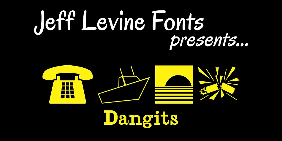 Dangits JNL by Jeff Levine Fonts — Dingbats Font