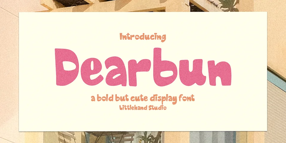 Dearbun by Littlehand — Display Font