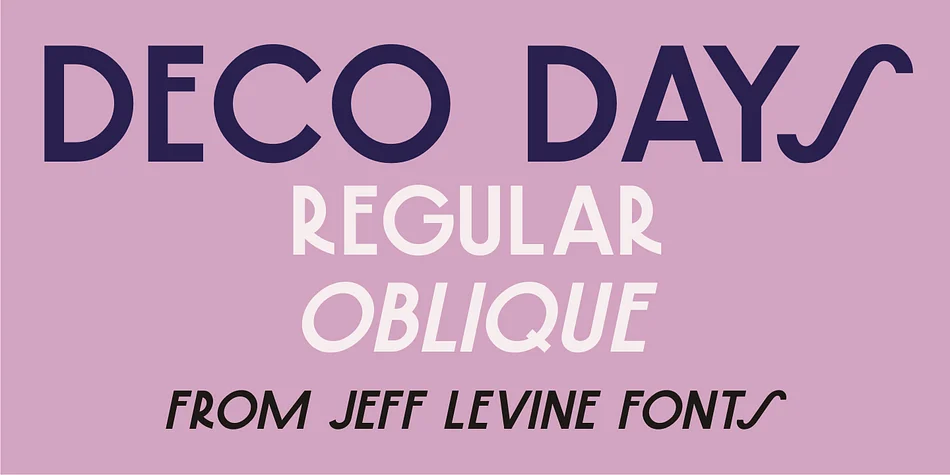 DECO DAYS JNL by Jeff Levine Fonts — Decorative Font