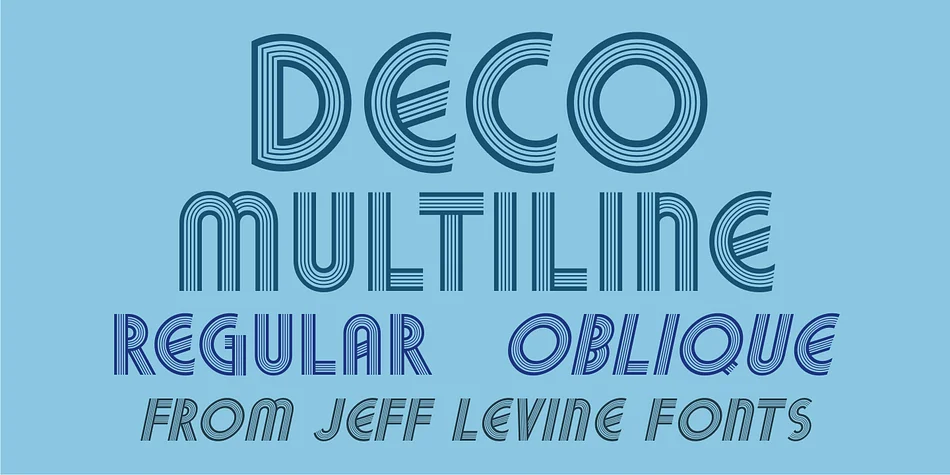 DECO MULTILINE JNL by Jeff Levine Fonts — Decorative Font