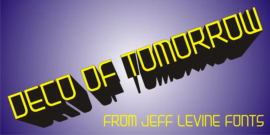 DECO OF TOMORROW JNL by Jeff Levine Fonts — Display Font
