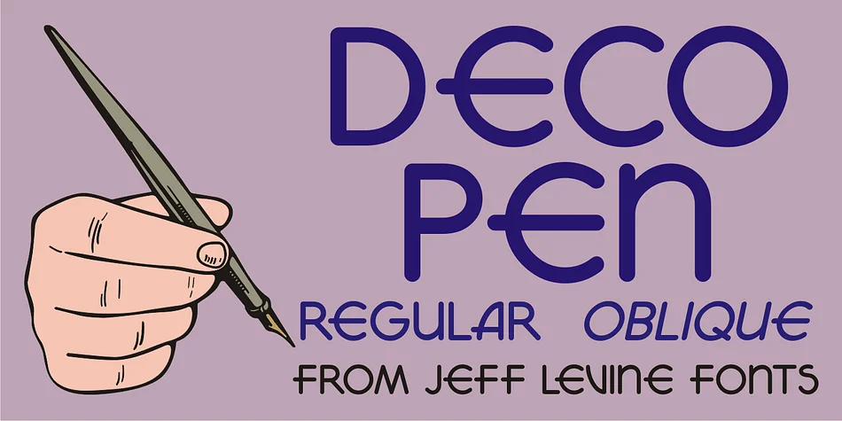 DECO PEN JNL by Jeff Levine Fonts — Decorative Font
