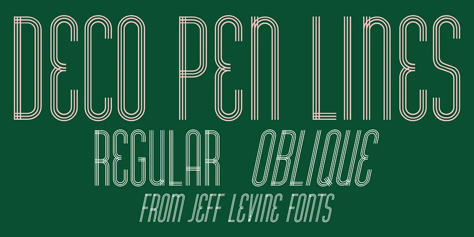 DECO PEN LINES JNL by Jeff Levine Fonts — Decorative Font