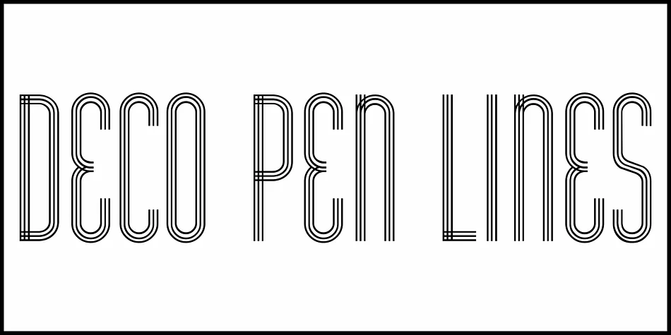 DECO PEN LINES JNL by Jeff Levine Fonts — Decorative Font — thumbnail 2