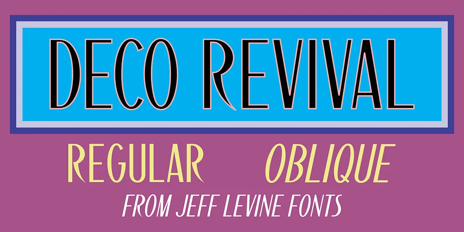 DECO REVIVAL JNL by Jeff Levine Fonts — Decorative Font