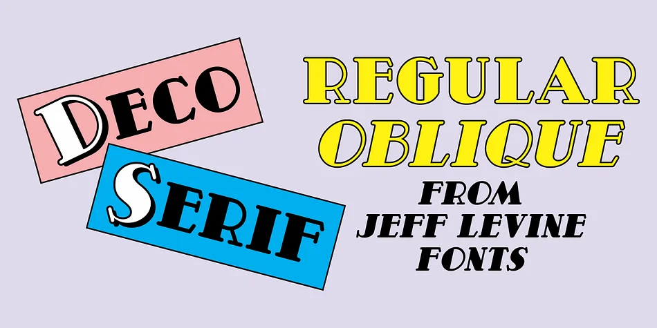 DECO SERIF JNL by Jeff Levine Fonts — Decorative Font