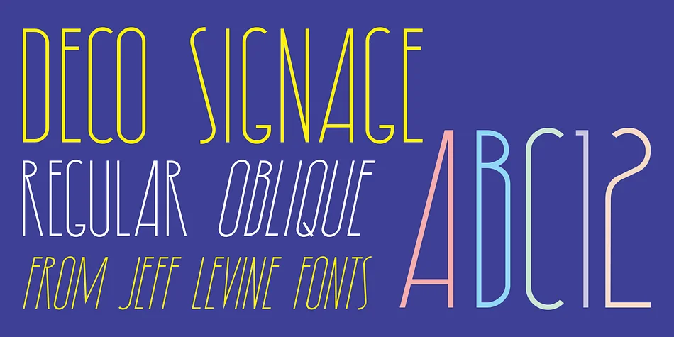 DECO SIGNAGE JNL by Jeff Levine Fonts — Decorative Font