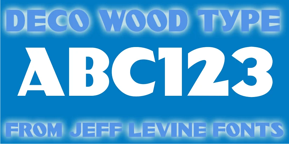 DECO WOOD TYPE JNL by Jeff Levine Fonts — Display Font