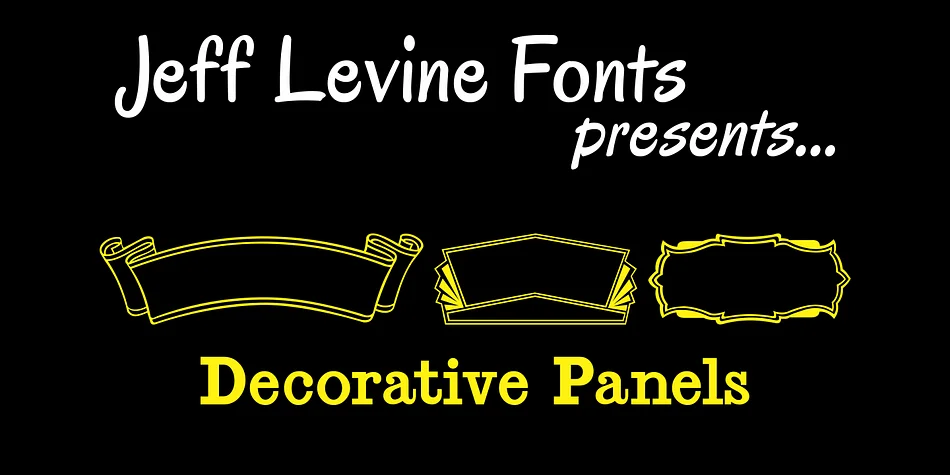 Decorative Panels JNL by Jeff Levine Fonts — Dingbats Font