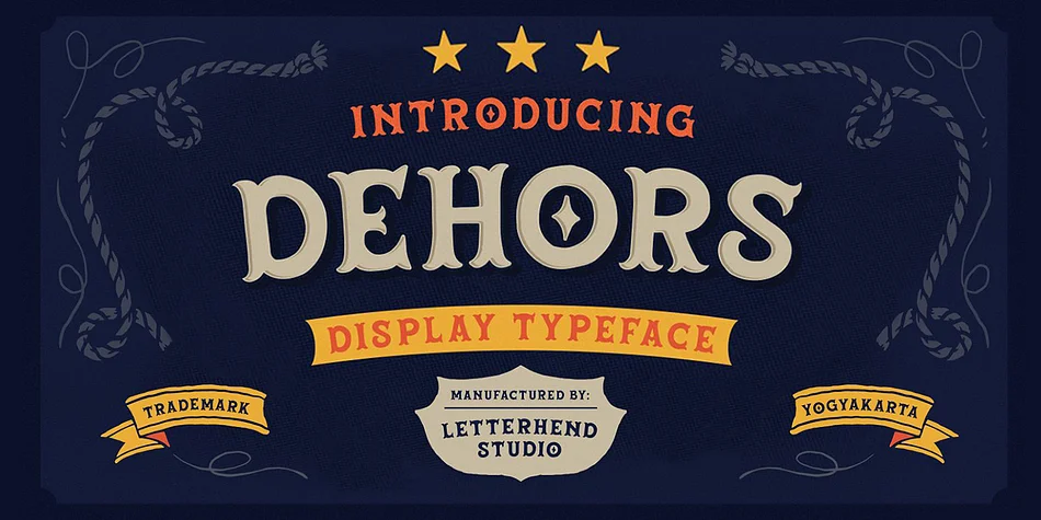 DEHORS by Letterhend Studio — Decorative Font