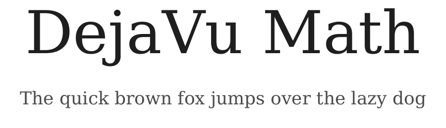 DejaVu Math