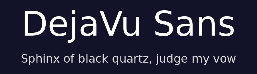 DejaVu Sans — Sans Serif Font — thumbnail 2