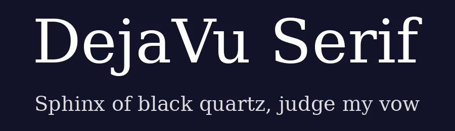 DejaVu Serif — Serif Font — thumbnail 2