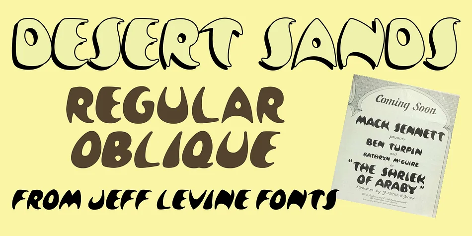 DESERT SANDS JNL by Jeff Levine Fonts — Display Font