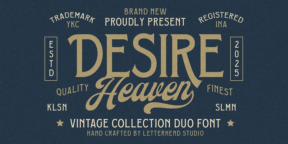 DESIRE HEAVEN by Letterhend Studio — Decorative Font