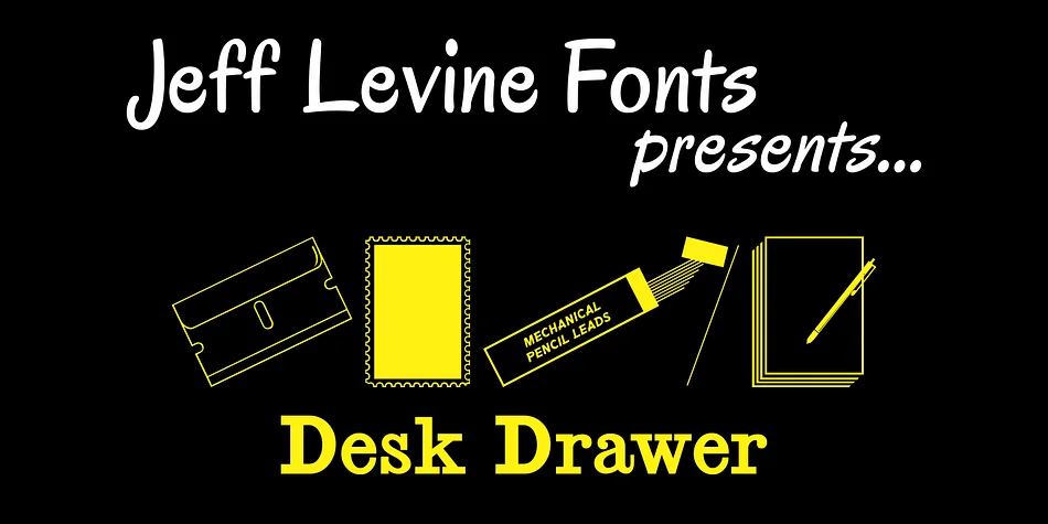 Desk Drawer JNL by Jeff Levine Fonts — Dingbats Font