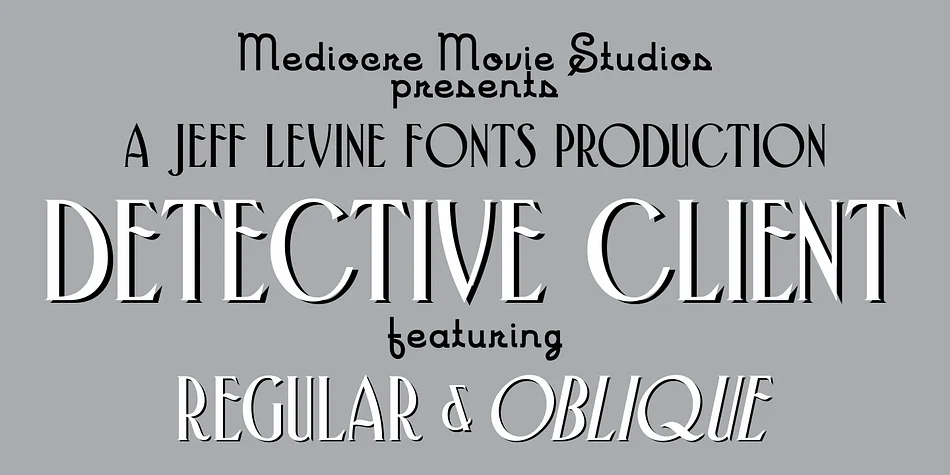 DETECTIVE CLIENT JNL by Jeff Levine Fonts — Decorative Font