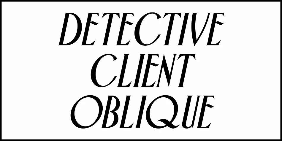 DETECTIVE CLIENT JNL by Jeff Levine Fonts — Decorative Font — thumbnail 4
