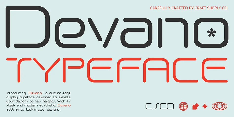 Devano by Craft Supply Co. — Display Font