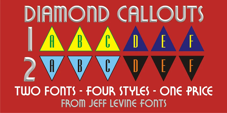 Diamond Callouts JNL by Jeff Levine Fonts — Dingbats Font